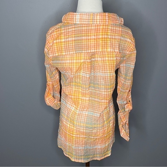NWT SoHo New York & Company plaid button up blouse size XS - Picture 5 of 6